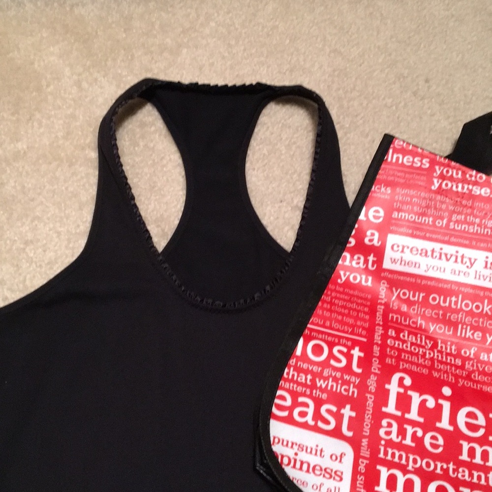 LE lululemon racerback tank with ruffle detail